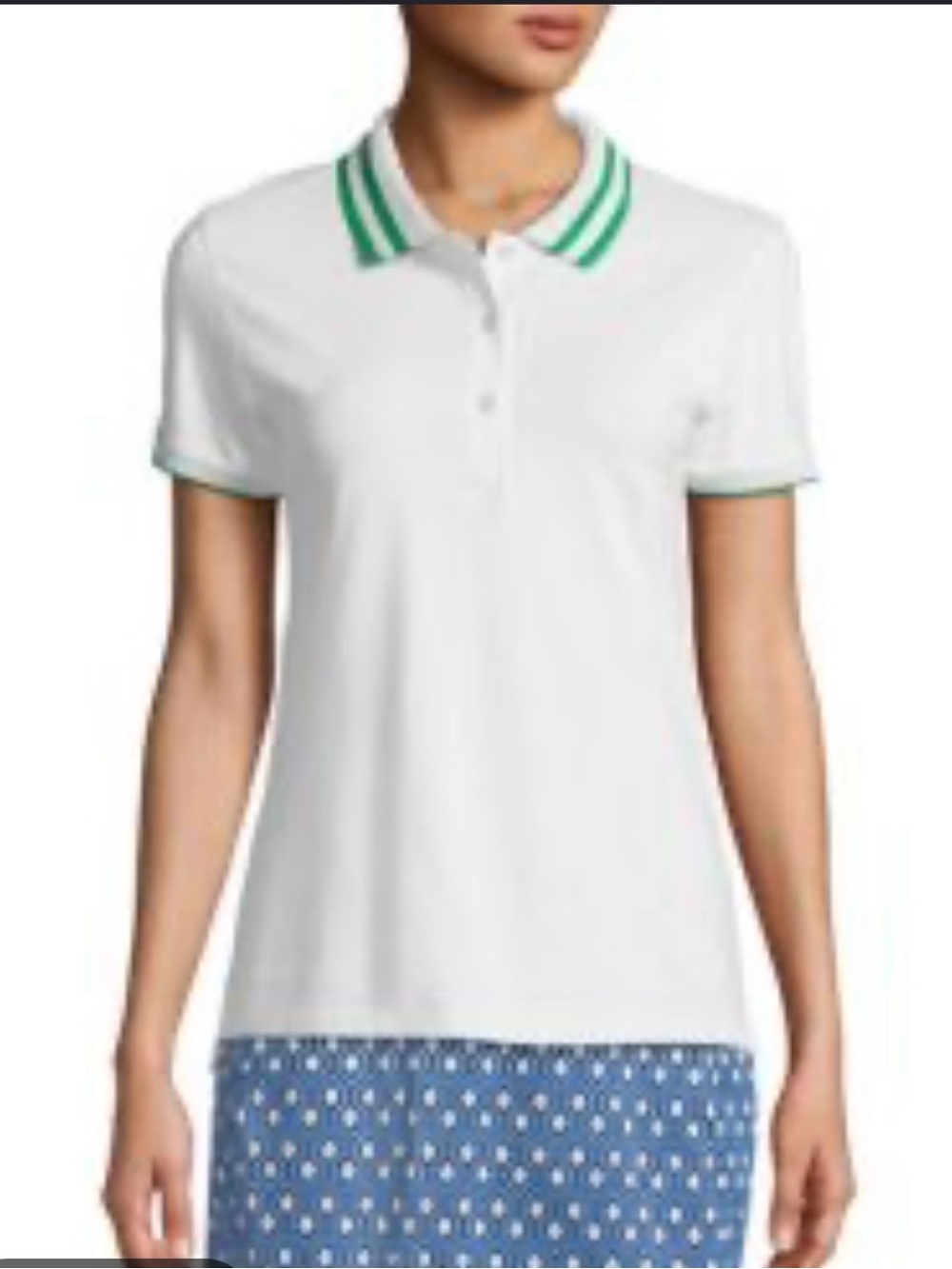 Tory Sport Performance Piqué Pleated-Collar Polo Shirt Size Medium